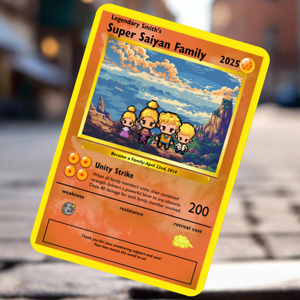 Bauen Sie Ihre eigene - Super Saiyajin Family Card