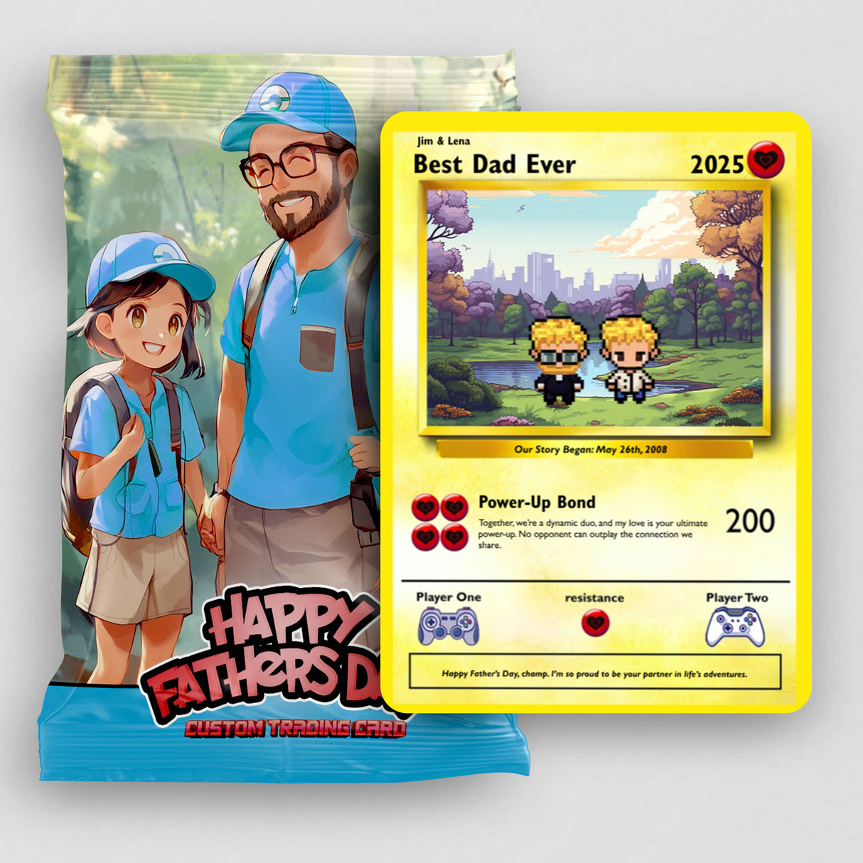 Vater-zu-Sohn-Karte – bauen Sie Ihre eigene