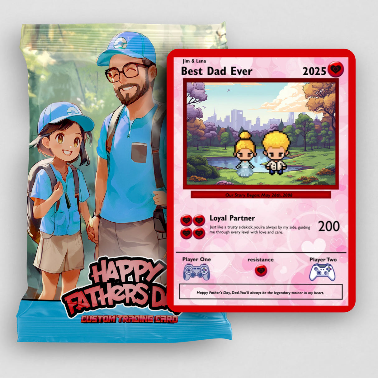 Karte „Tochter zu Papa“ – bauen Sie Ihre eigene Karte