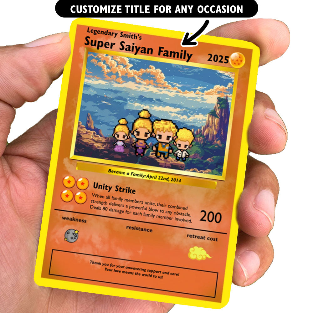 Bauen Sie Ihre eigene - Super Saiyajin Family Card