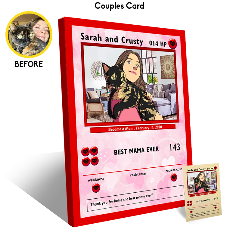 Limited Edition Hand gezeichnete V-Day-Karte