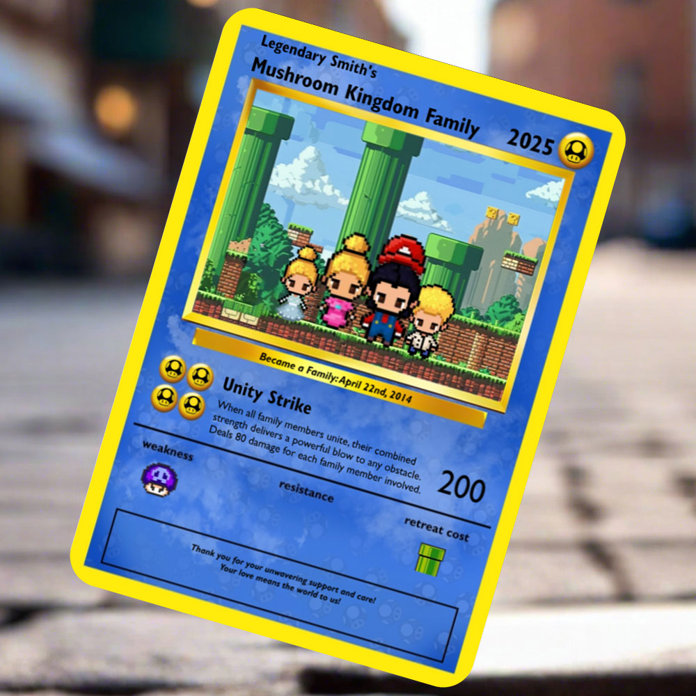 Mushroom Kingdom Family Card -Build Your Own