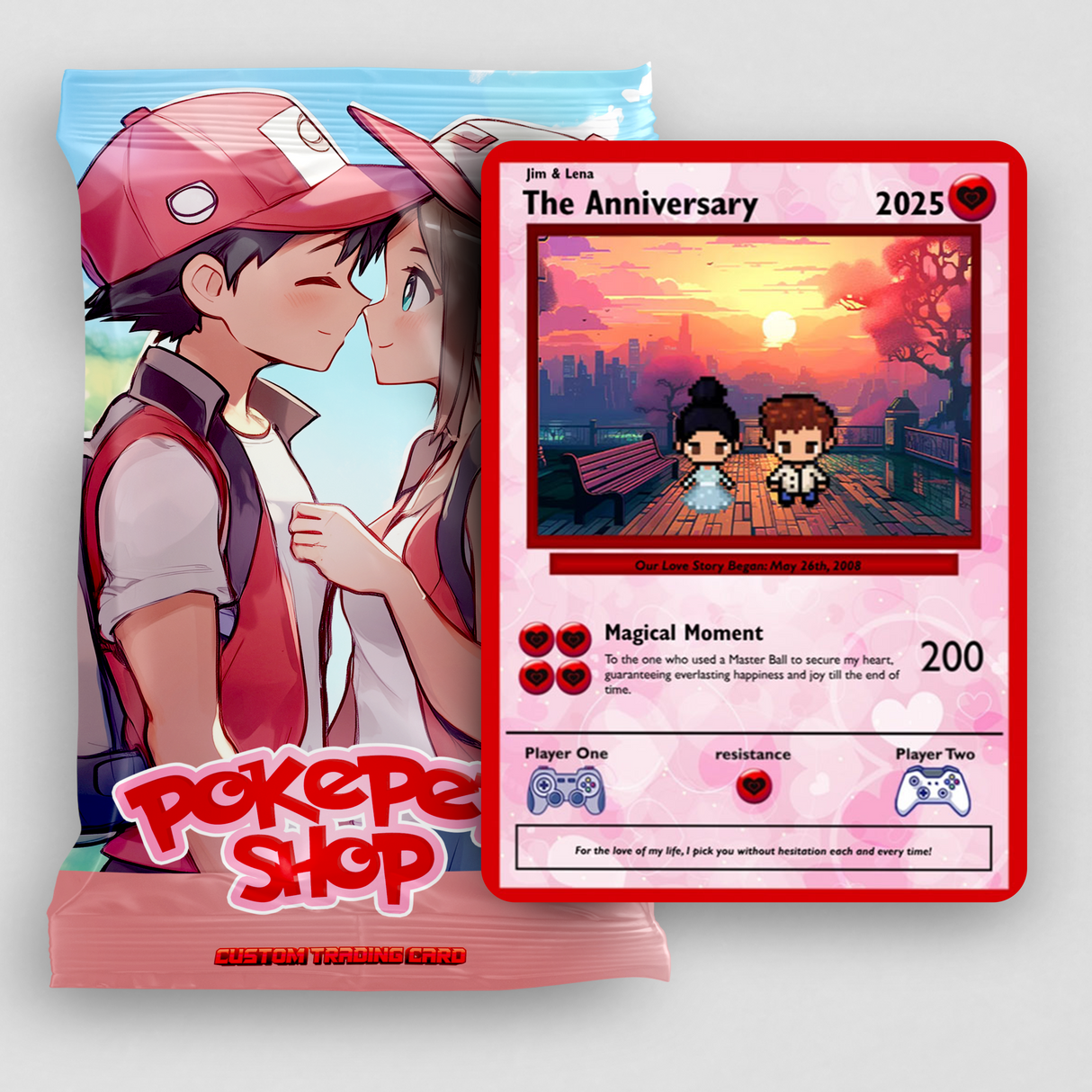 Karte für Paare/Jubiläumskarte – selbst gestalten (koreanisch)