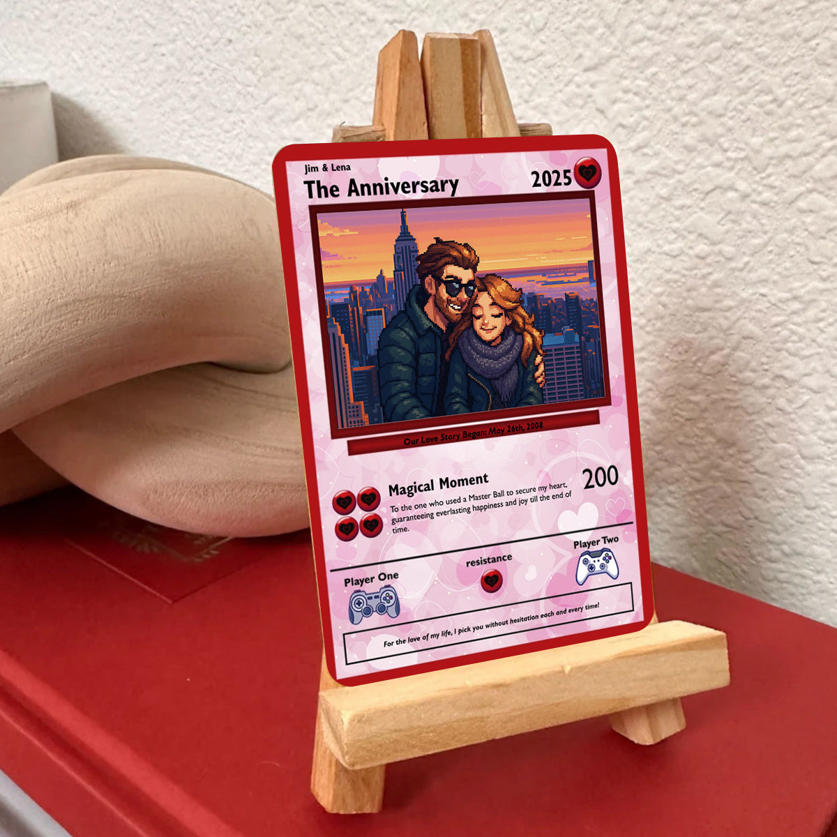 Anniversary Card - Build Your Custom Pixel Art