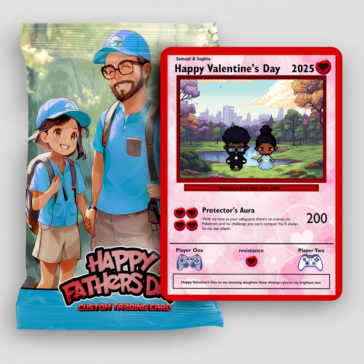 Vater-zu-Tochter-Karte – bauen Sie Ihre eigene Karte