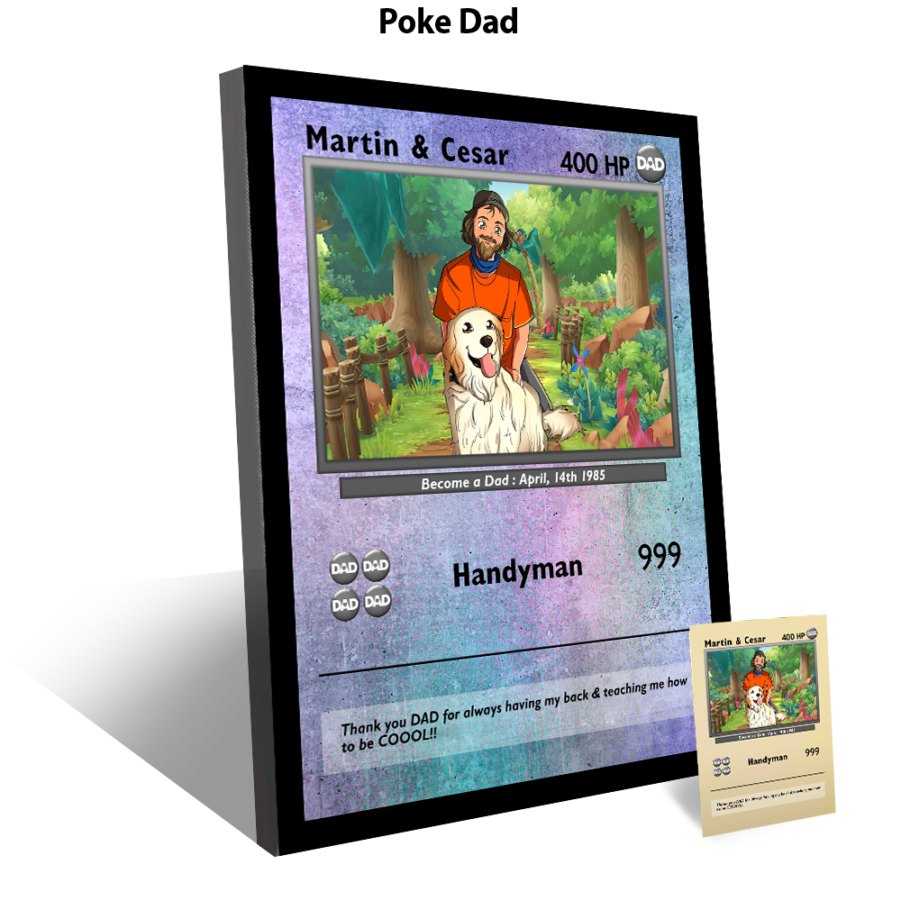 Poke Dad - Hand gezogene Kunst 1