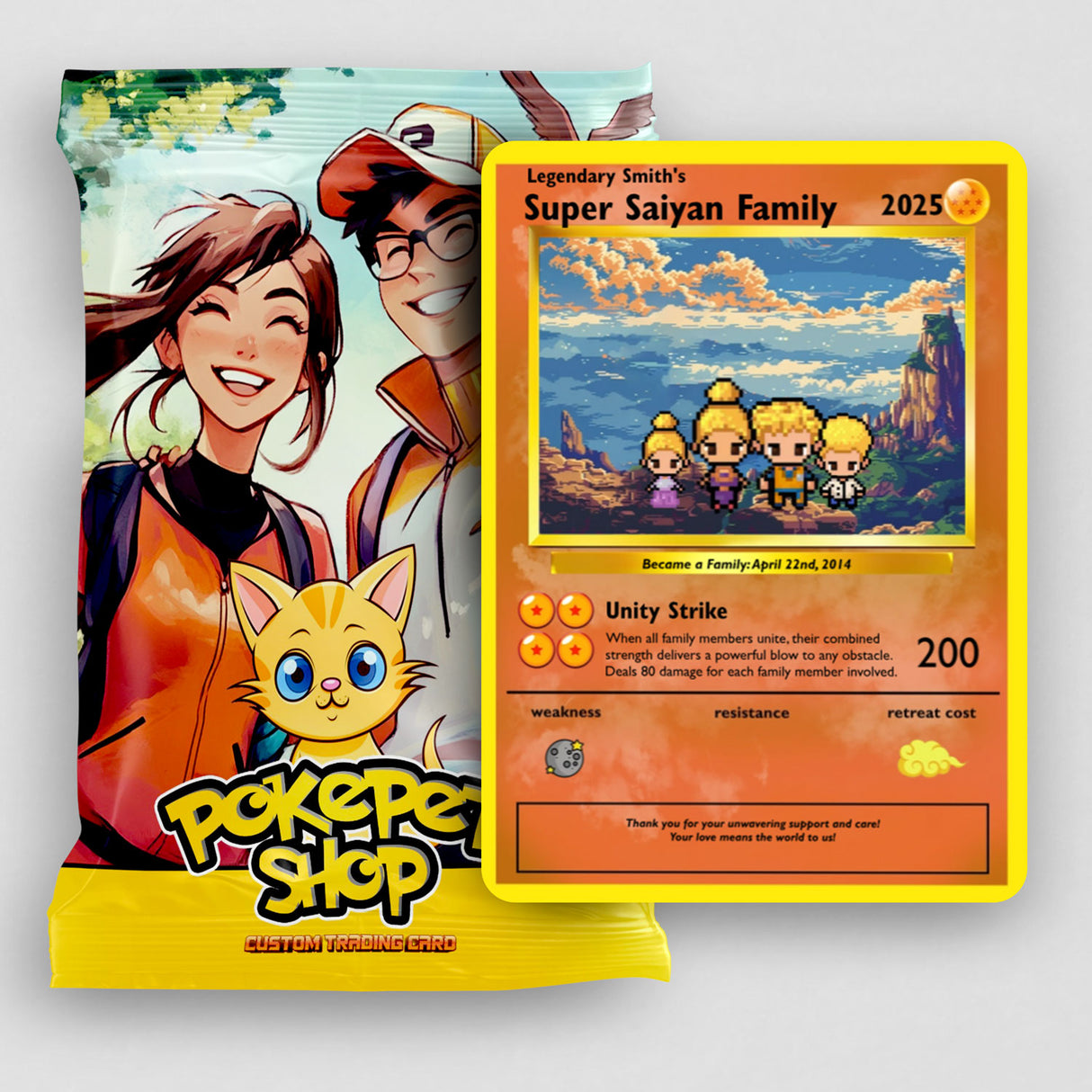Bauen Sie Ihre eigene - Super Saiyajin Family Card