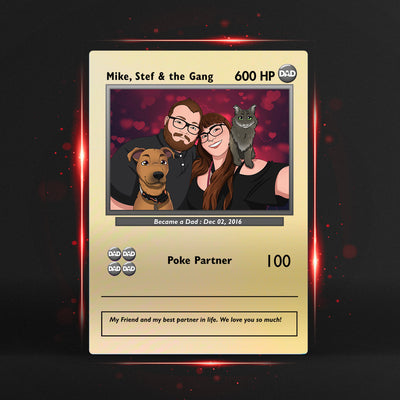 Poke Dad - Hand gezogene Kunst